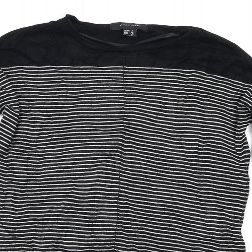 Atmosphere Womens Black Striped  Pullover Jumper Size 8
