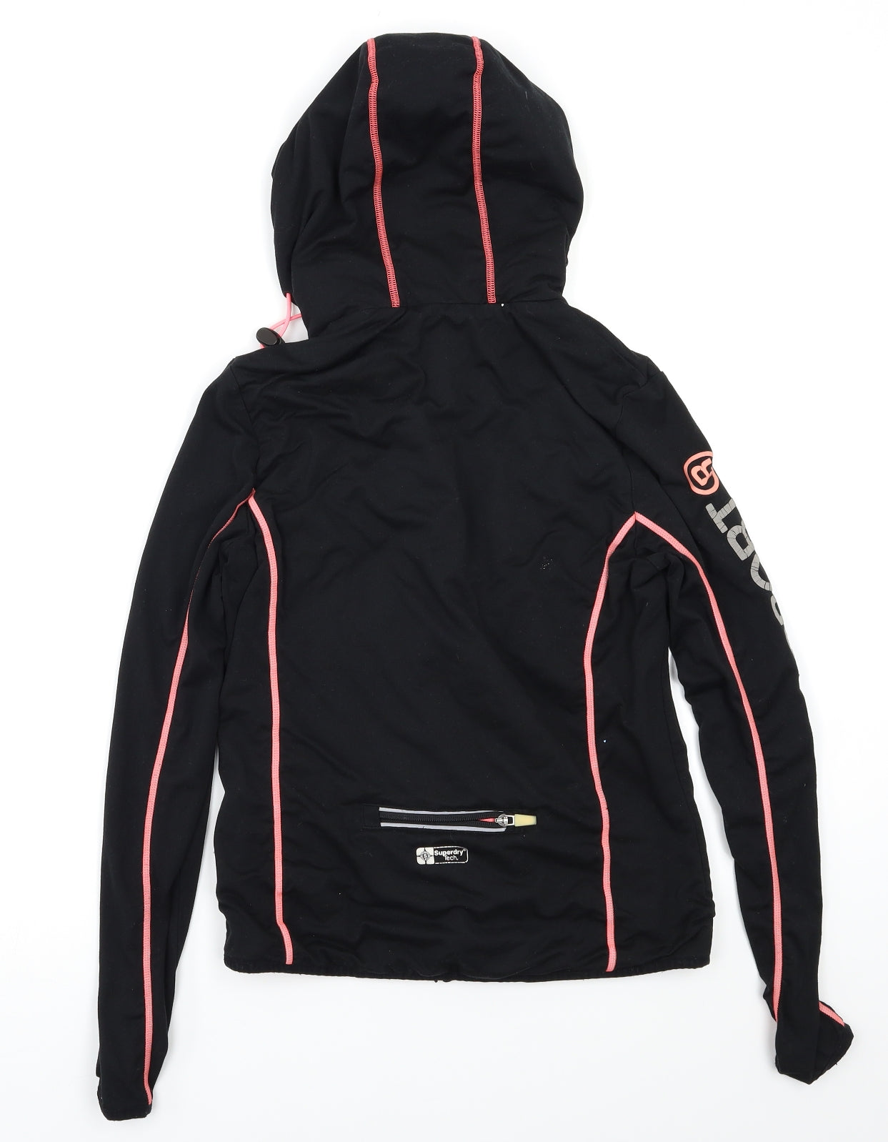 Superdry Womens Black   Full Zip Hoodie Size S