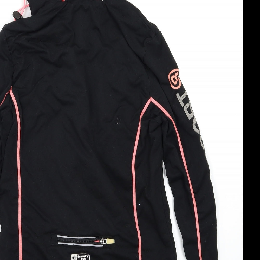Superdry Womens Black   Full Zip Hoodie Size S