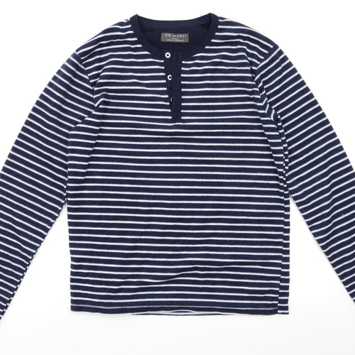 Primark Womens Blue Striped  Top Pyjama Top Size S