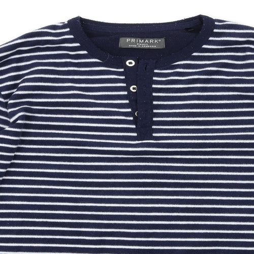 Primark Womens Blue Striped  Top Pyjama Top Size S