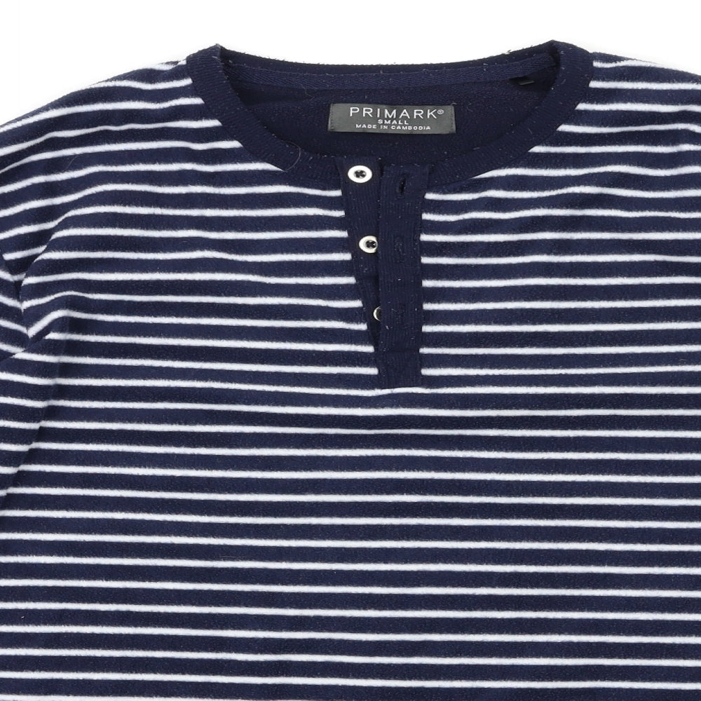 Primark Womens Blue Striped  Top Pyjama Top Size S