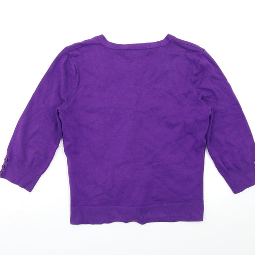 Wallis Womens Purple   Cardigan Jumper Size 10