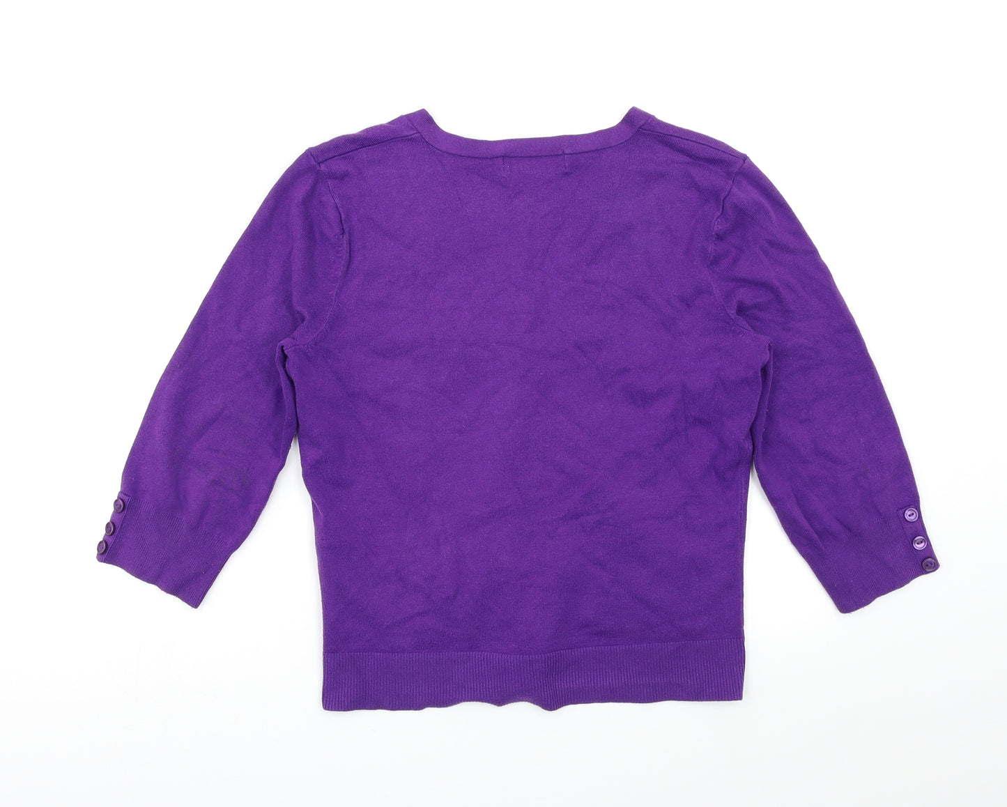 Wallis Womens Purple   Cardigan Jumper Size 10