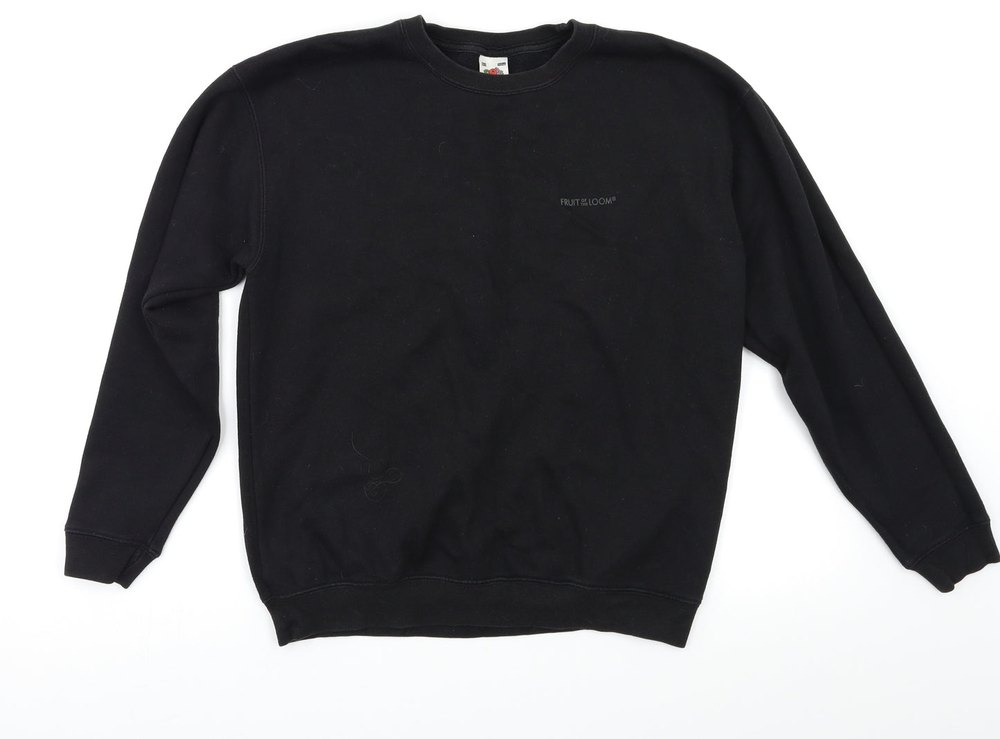 Fruit of the Loom Boys Black   Pullover Sweatshirt Size 11-12 Years