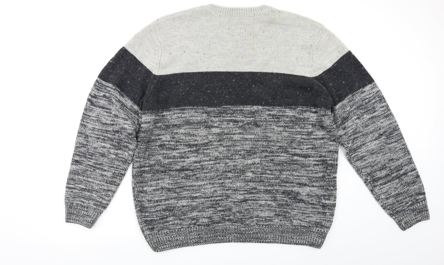 George Mens Multicoloured Striped  Pullover Jumper Size XL