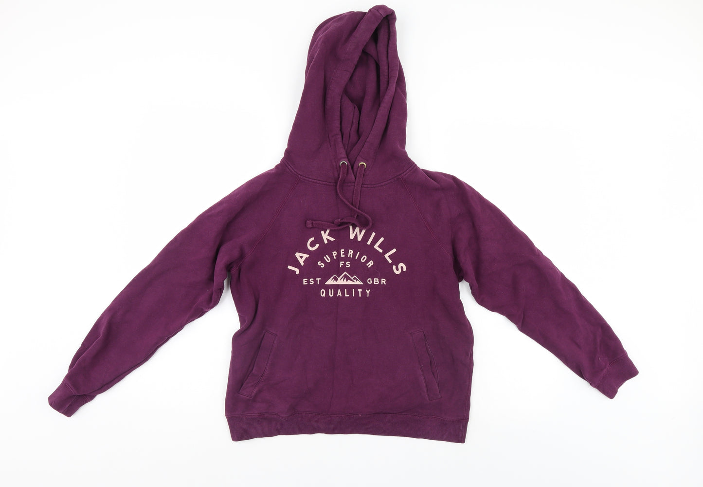 Jack Wills Womens Purple   Henley Hoodie Size 10