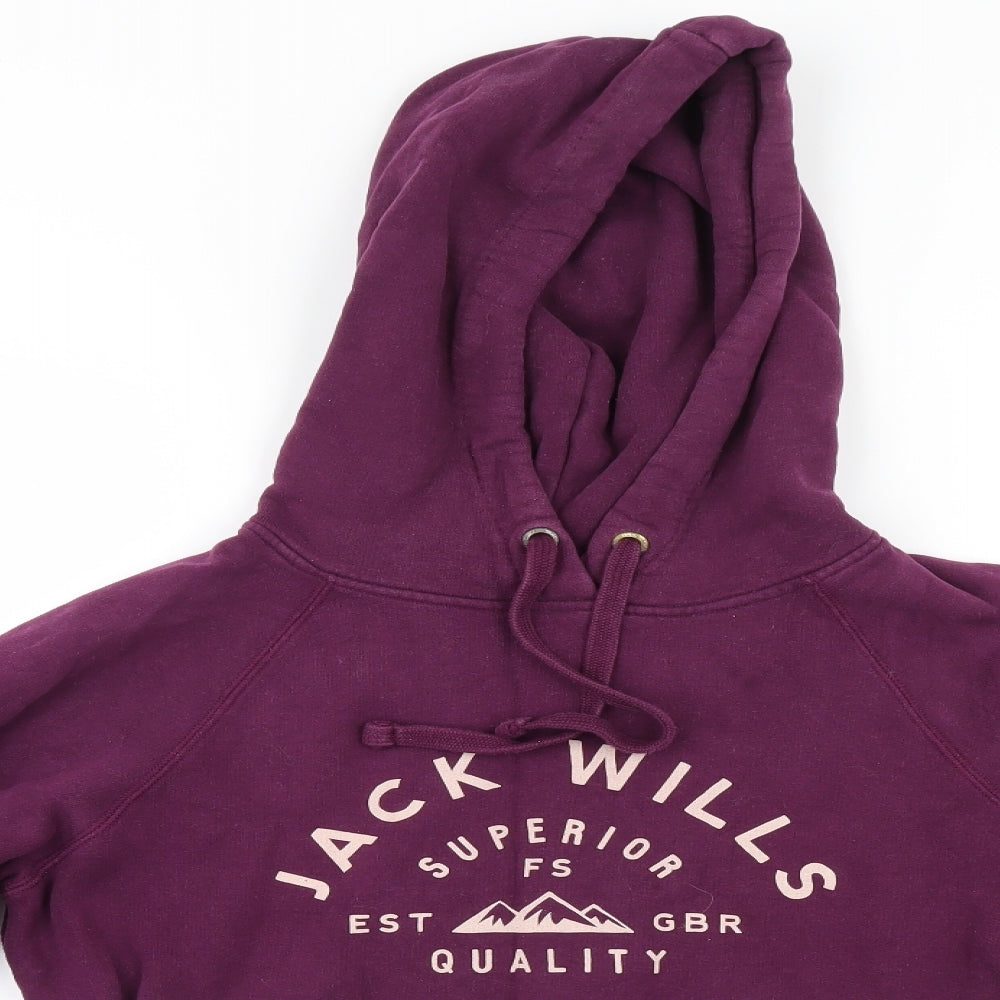 Jack Wills Womens Purple   Henley Hoodie Size 10