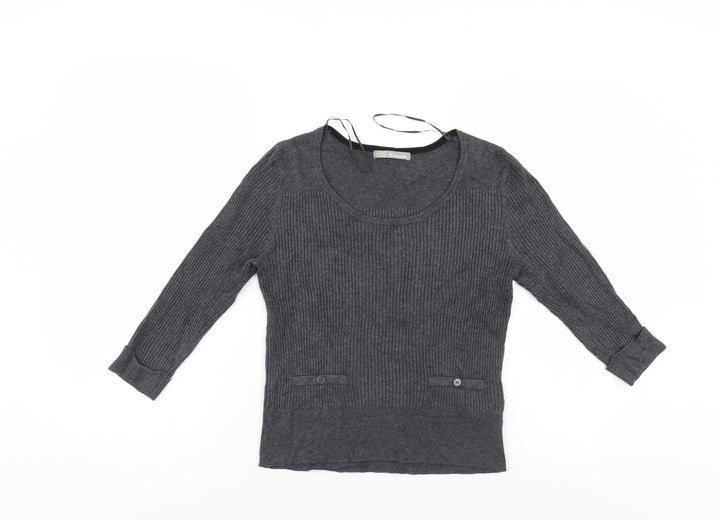 M&S Womens Grey Pullover Jumper Size 10