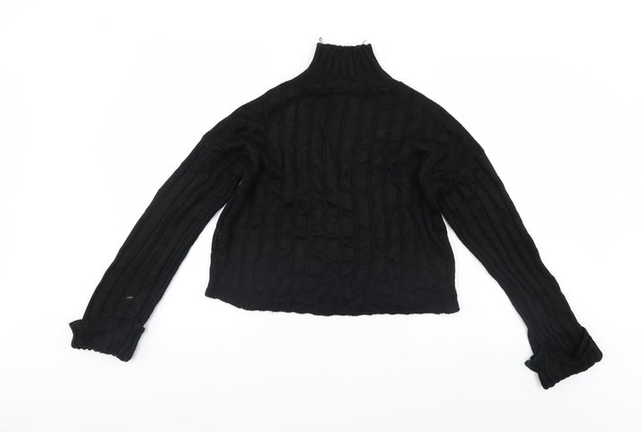 Misspap Womens Black Pullover Jumper Size M