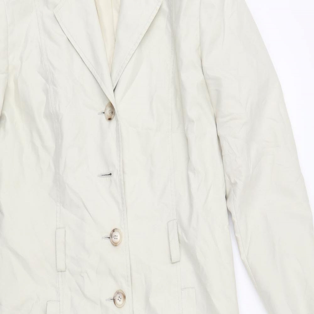 Warehouse Womens Ivory   Overcoat Coat Size 12