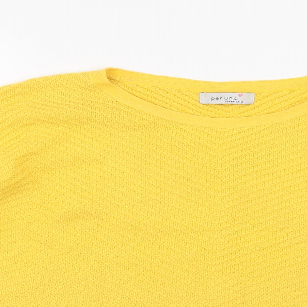 Per Una Womens Yellow   Pullover Jumper Size 16