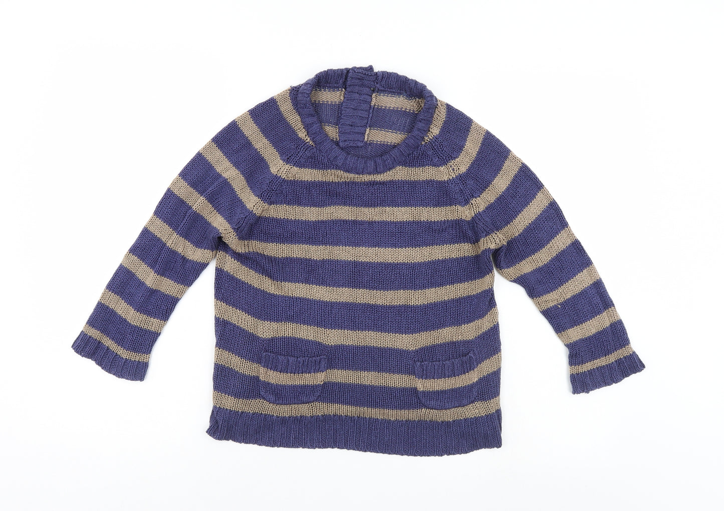 Preworn Womens Multicoloured Striped  Pullover Jumper Size 10