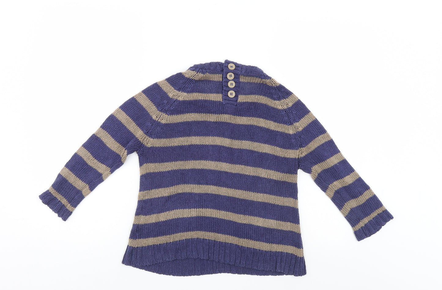 Preworn Womens Multicoloured Striped  Pullover Jumper Size 10