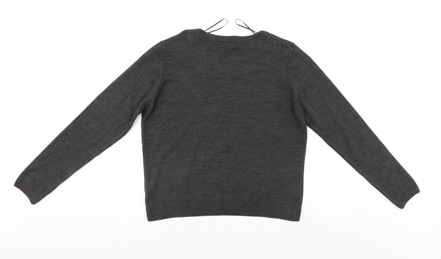 M&S Womens Grey   Pullover Jumper Size 16