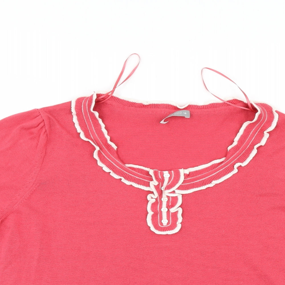 Per Una Womens Pink   Basic Blouse Size 18