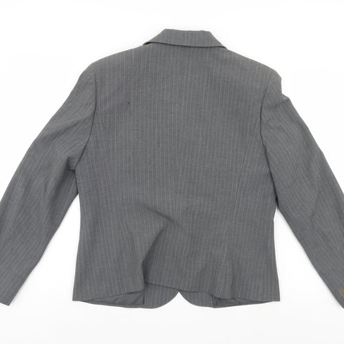 Gelco Womens Grey Striped  Jacket Suit Jacket Size 14