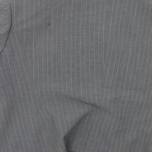 Gelco Womens Grey Striped  Jacket Suit Jacket Size 14