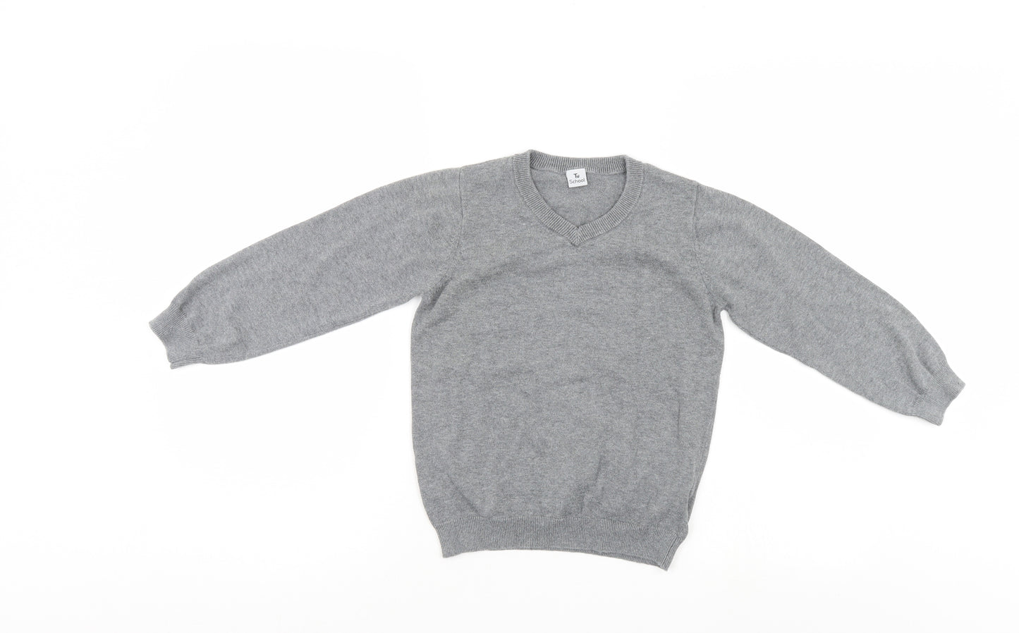 TU Girls Grey   Pullover Jumper Size 8 Years