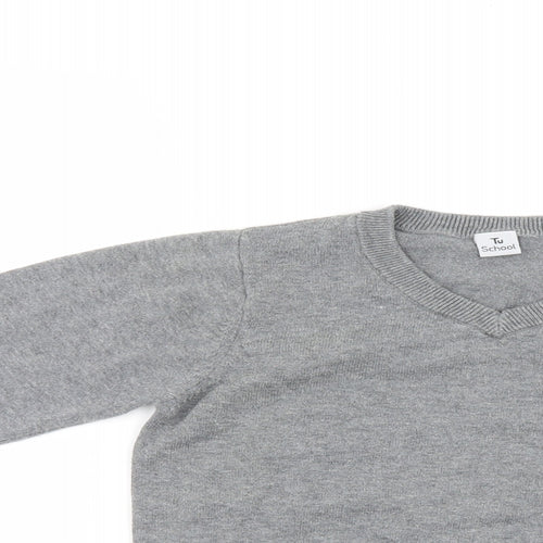 TU Girls Grey   Pullover Jumper Size 8 Years