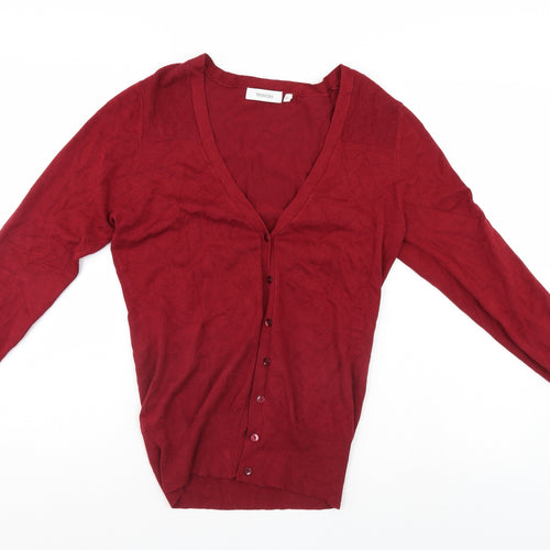 Yessica Womens Red   Cardigan Jumper Size M