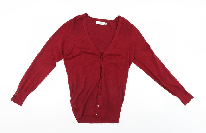 Yessica Womens Red   Cardigan Jumper Size M