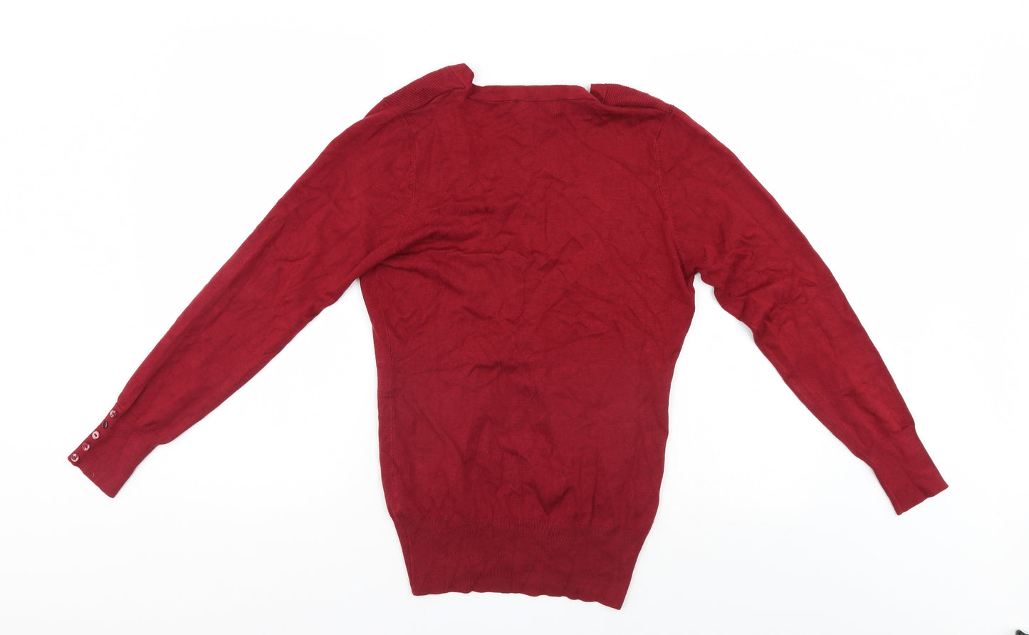 Yessica Womens Red   Cardigan Jumper Size M