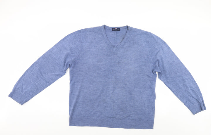 Blue Harbour Mens Blue Pullover Jumper Size L
