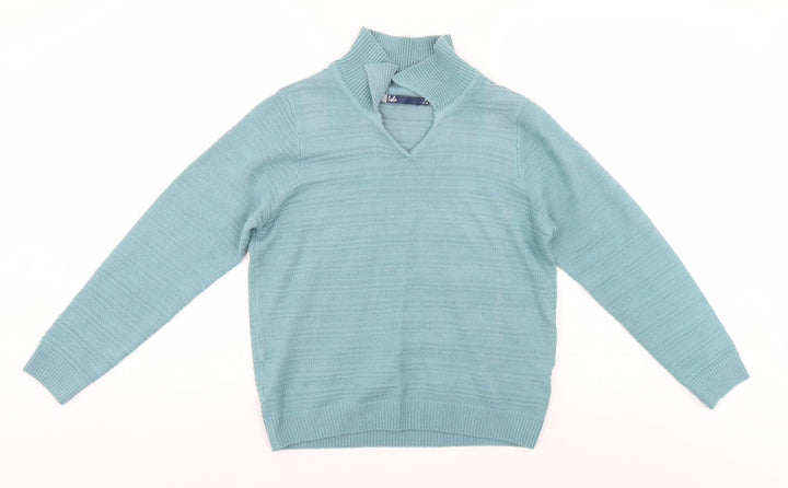 Isle Womens Blue Pullover Jumper Size 14
