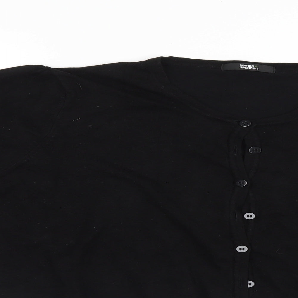 M&S Womens Black   Cardigan Jumper Size 22