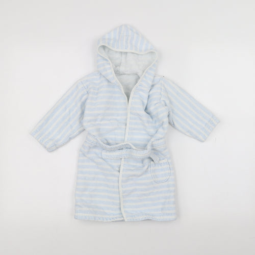 Mothercare Baby Blue Striped  Babydoll Robe Size 9-12 Months