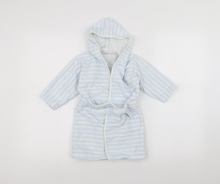 Mothercare Baby Blue Striped Babydoll Robe Size 9-12 Months