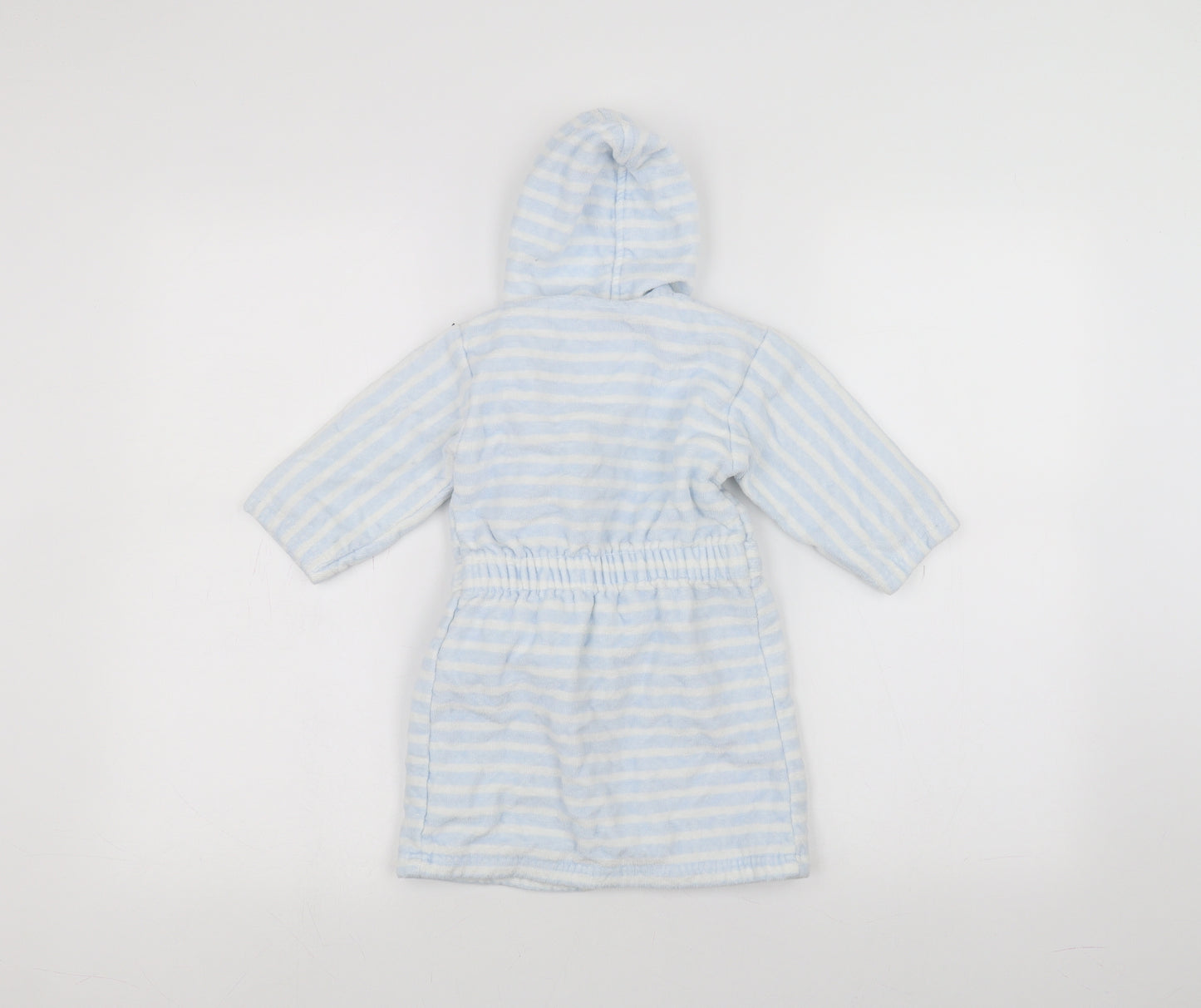 Mothercare Baby Blue Striped  Babydoll Robe Size 9-12 Months