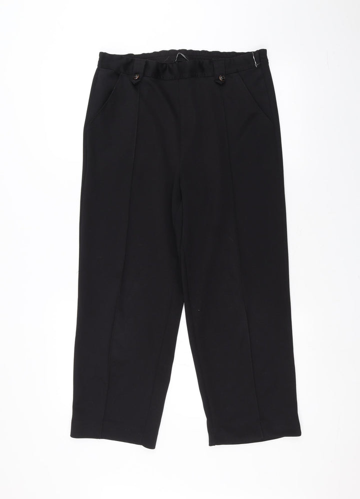 BM Womens Black Trousers Size 12 L23 in