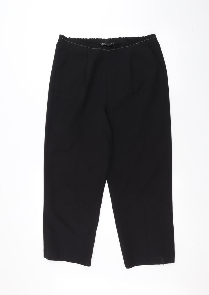 BM Womens Black Trousers Size 12 L22 in