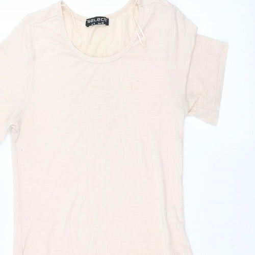 Select Womens Pink   Basic T-Shirt Size 8