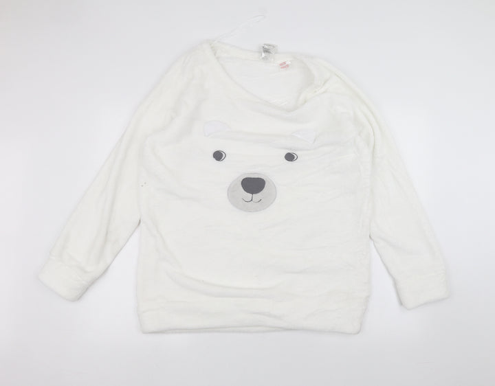H&M Womens White   Pullover Jumper Size M