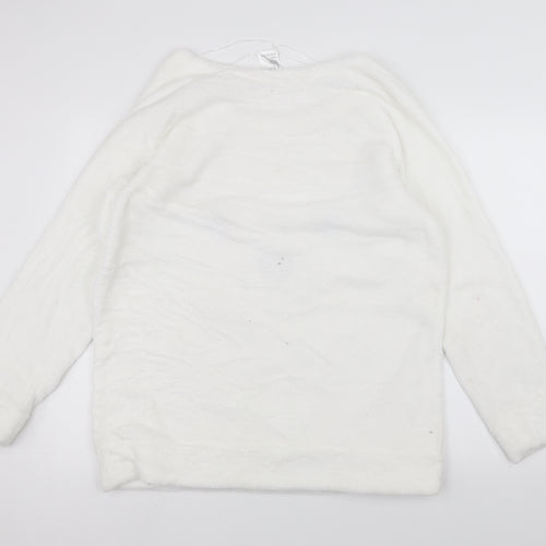 H&M Womens White   Pullover Jumper Size M