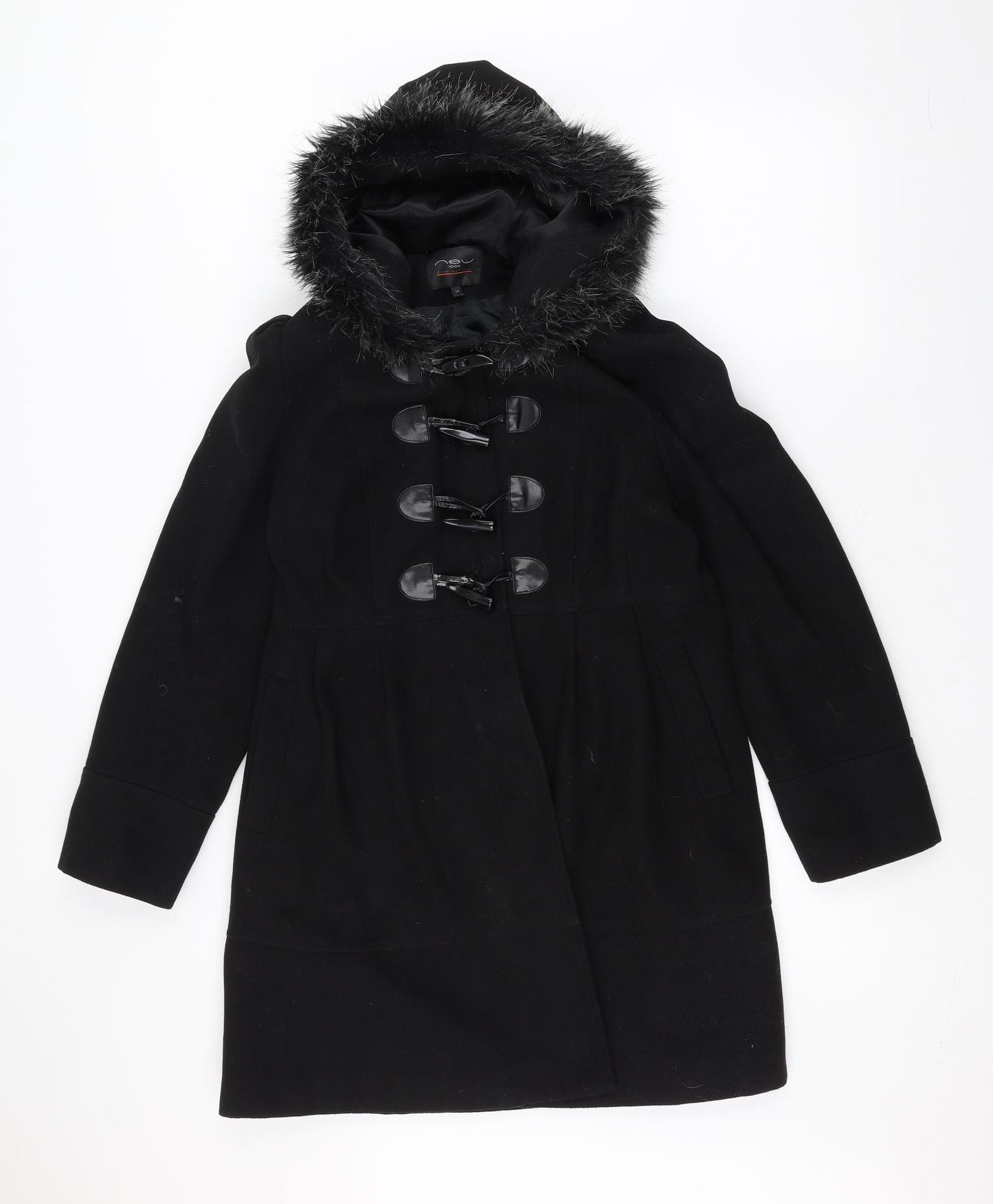 New Look Womens Black   Parka Coat Size 14