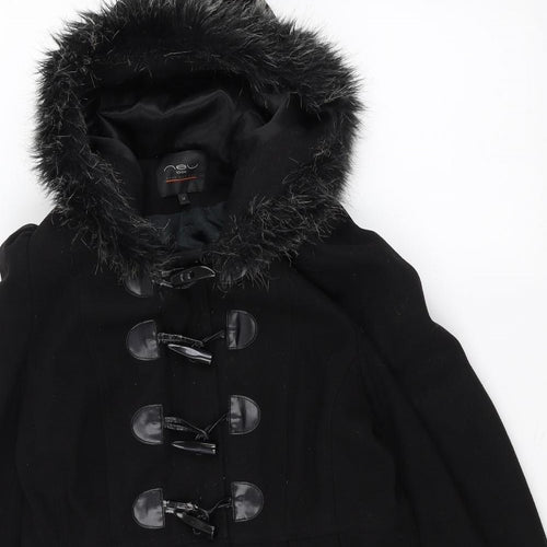 New Look Womens Black   Parka Coat Size 14