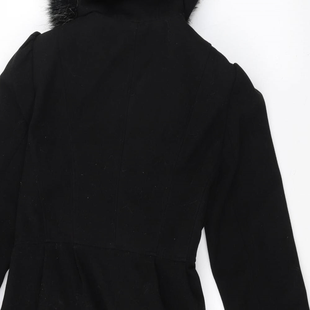 New Look Womens Black   Parka Coat Size 14
