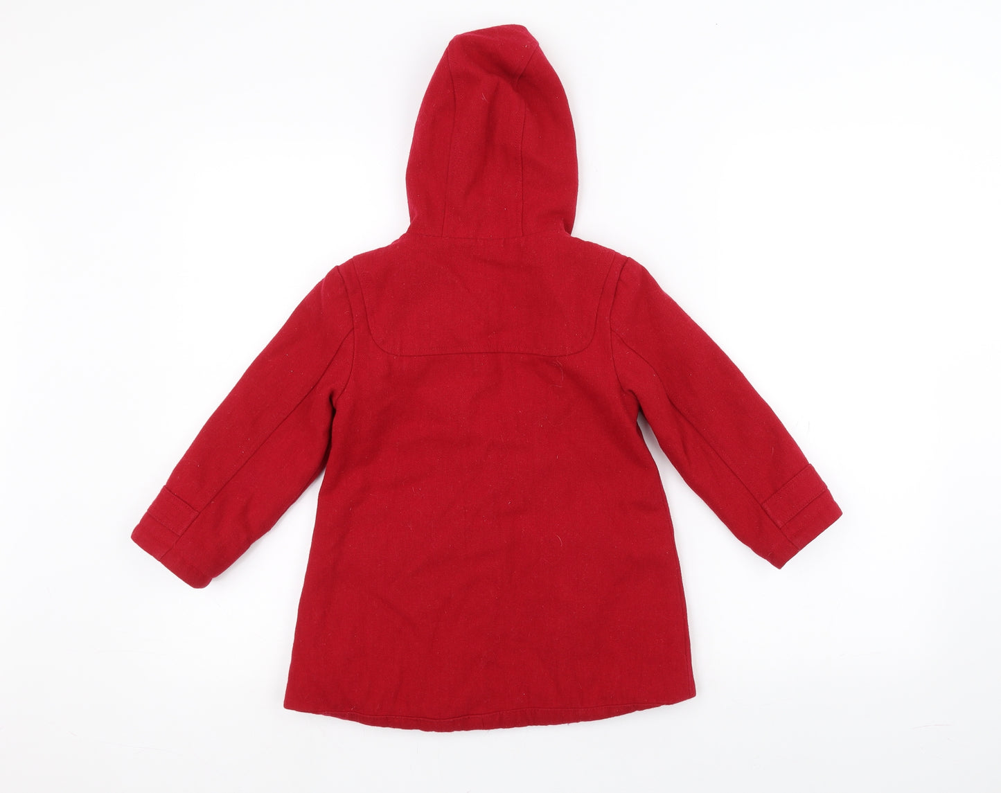 Marks and Spencer Girls Red   Overcoat Coat Size 3-4 Years