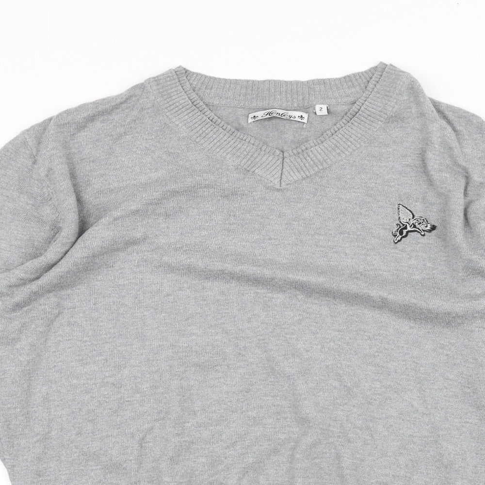 Henleys Womens Grey   Pullover Jumper Size M