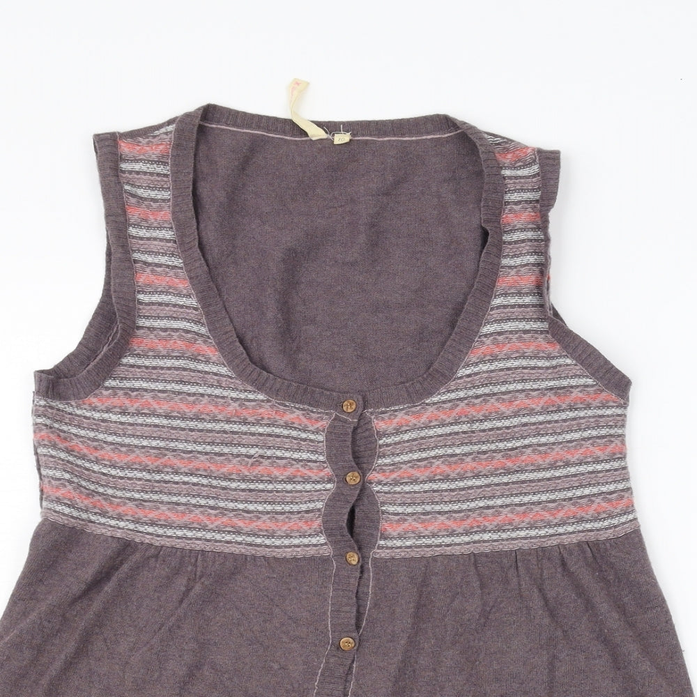White Stuff Womens Brown   Cardigan Jumper Size 10