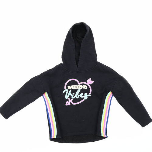 TU Girls Black   Pullover Jumper Size 7 Years