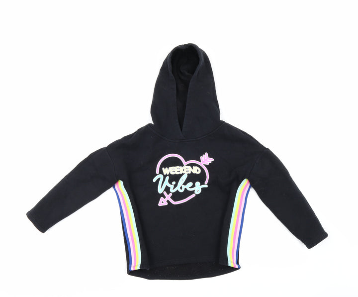 TU Girls Black   Pullover Jumper Size 7 Years