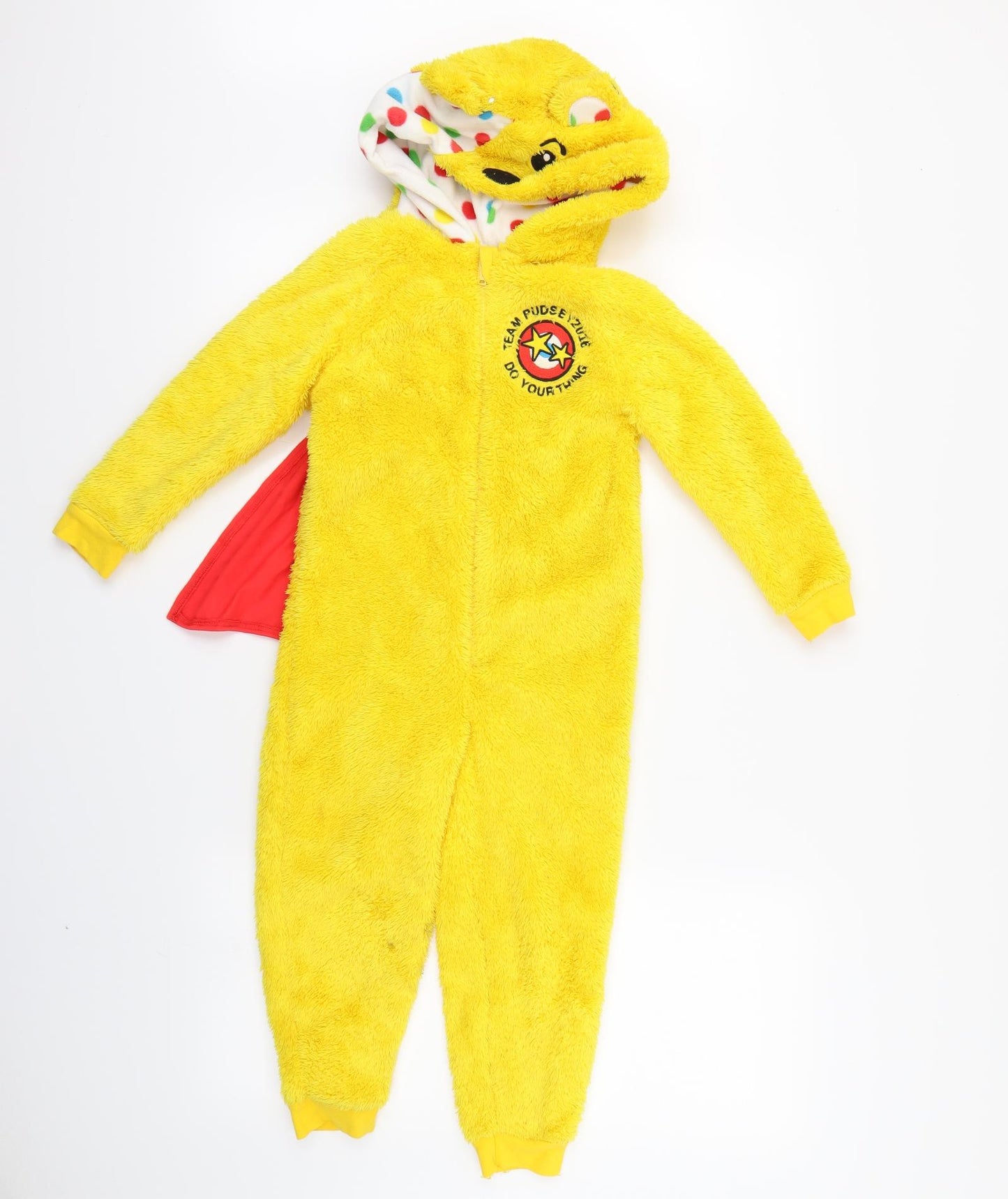 George Boys Yellow Plaid   One Piece Size 4-5 Years  - Pudsey Bear