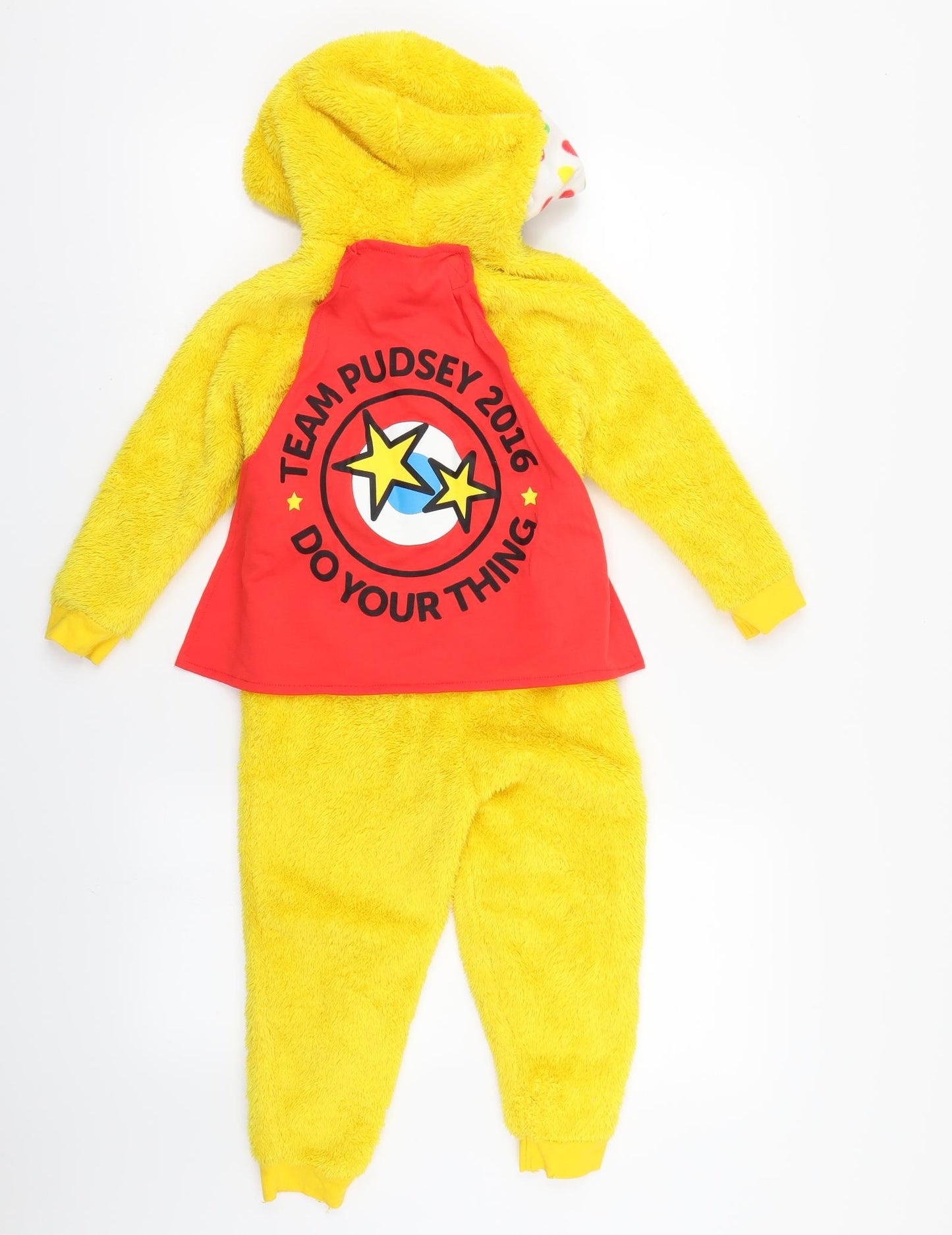 George Boys Yellow Plaid   One Piece Size 4-5 Years  - Pudsey Bear