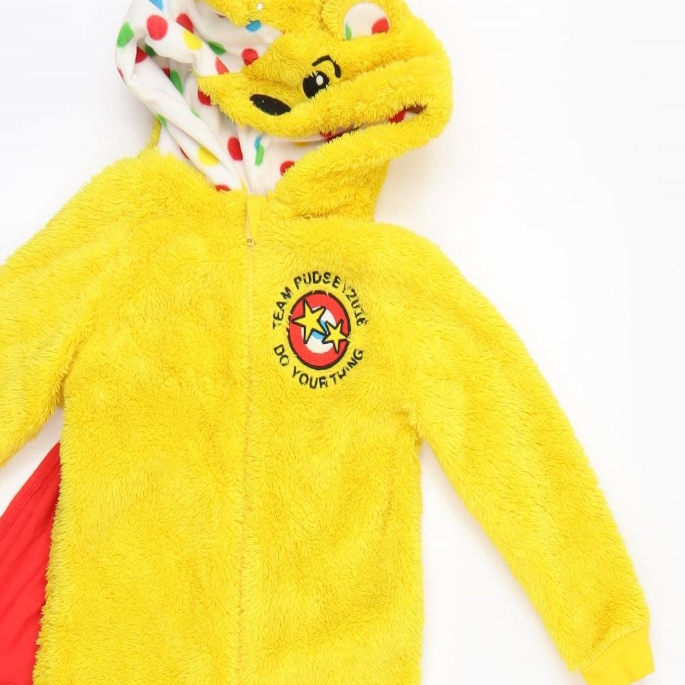 George Boys Yellow Plaid   One Piece Size 4-5 Years  - Pudsey Bear