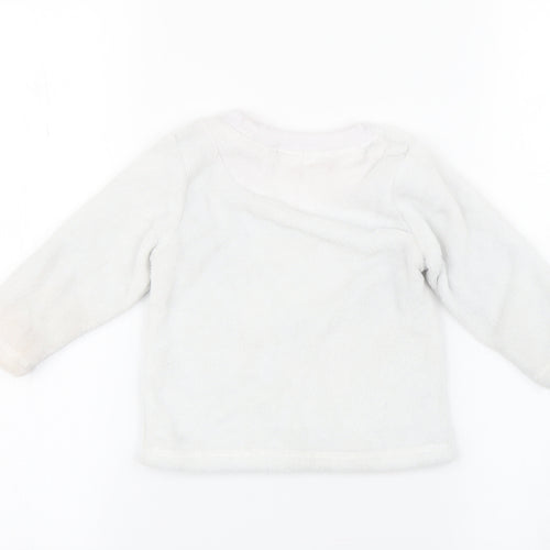 Crafted Baby White   Pullover T-Shirt Size 18-24 Months  - rainbow